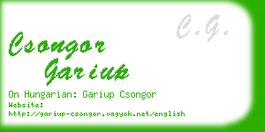 csongor gariup business card